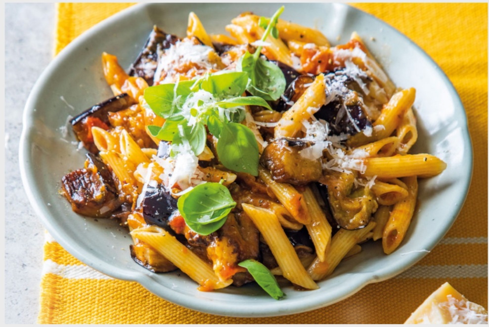 Recipe of the day: Penne with crispy brinjals and roasted veg sauce