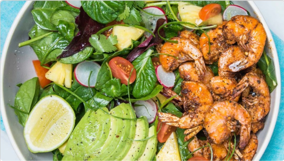 Recipe of the day: Spicy tropical grilled-prawn salad