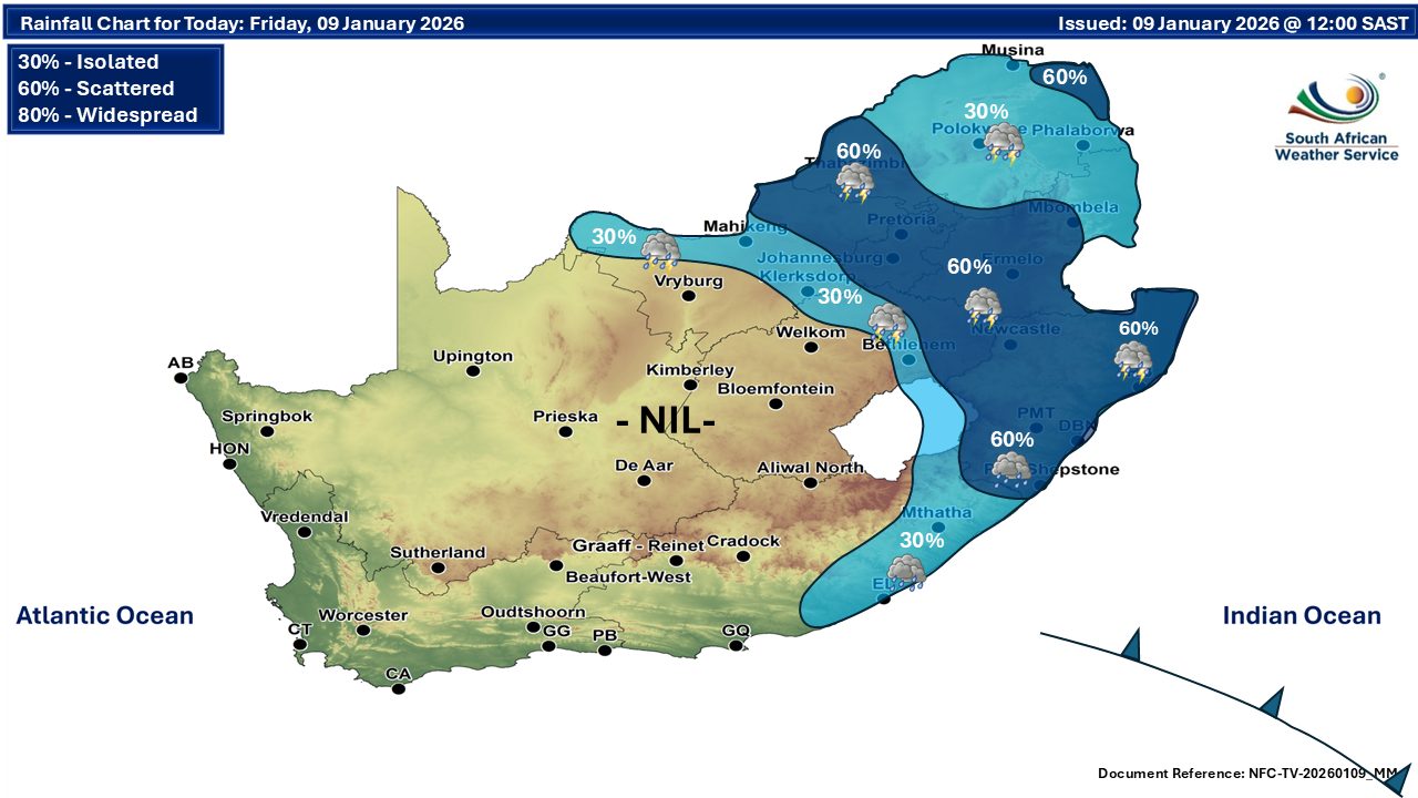 Yellow Level 2 weather warning issued for Johannesburg South