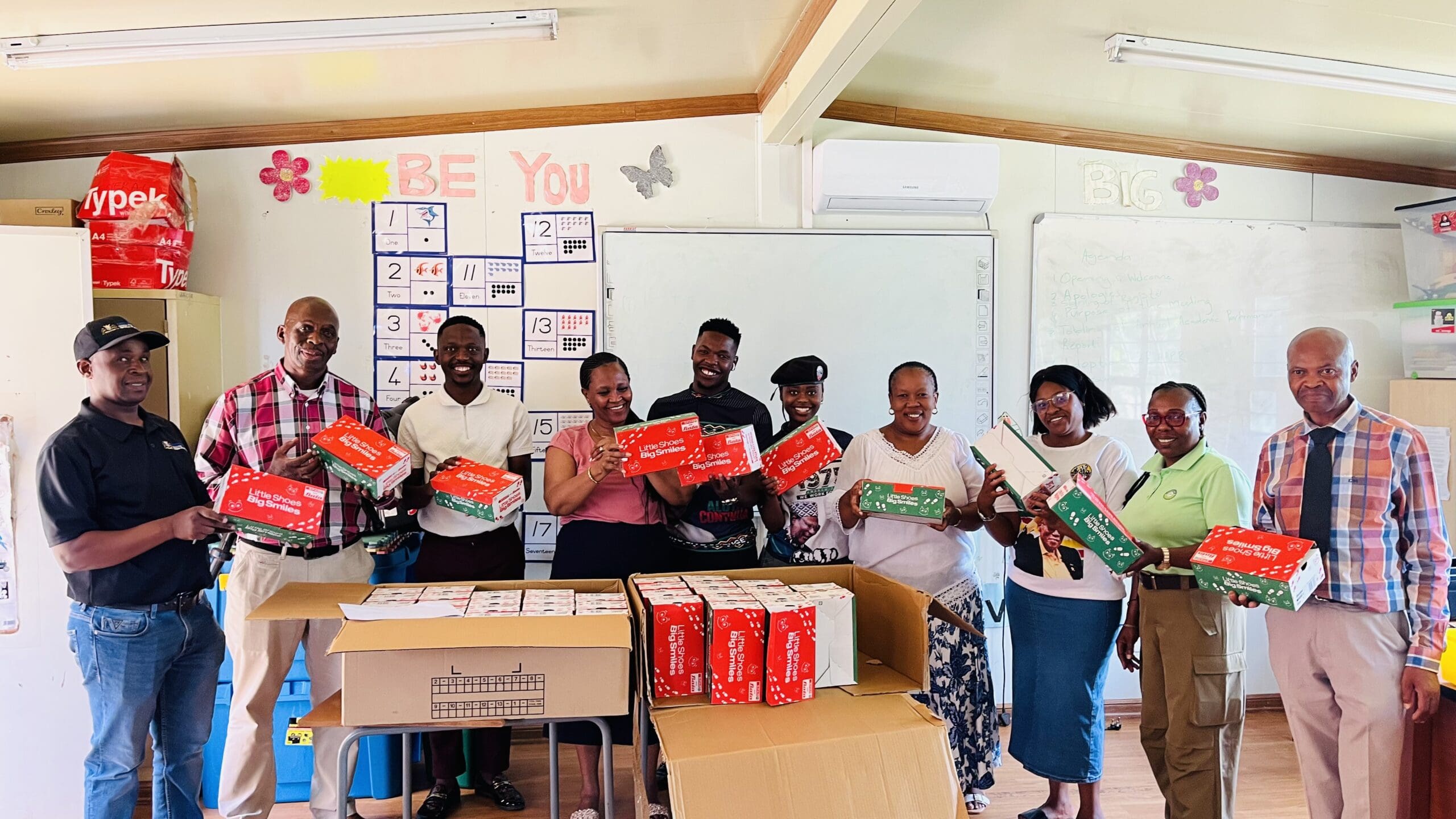 COJ Human Settlements donates school shoes to Lawley Primary