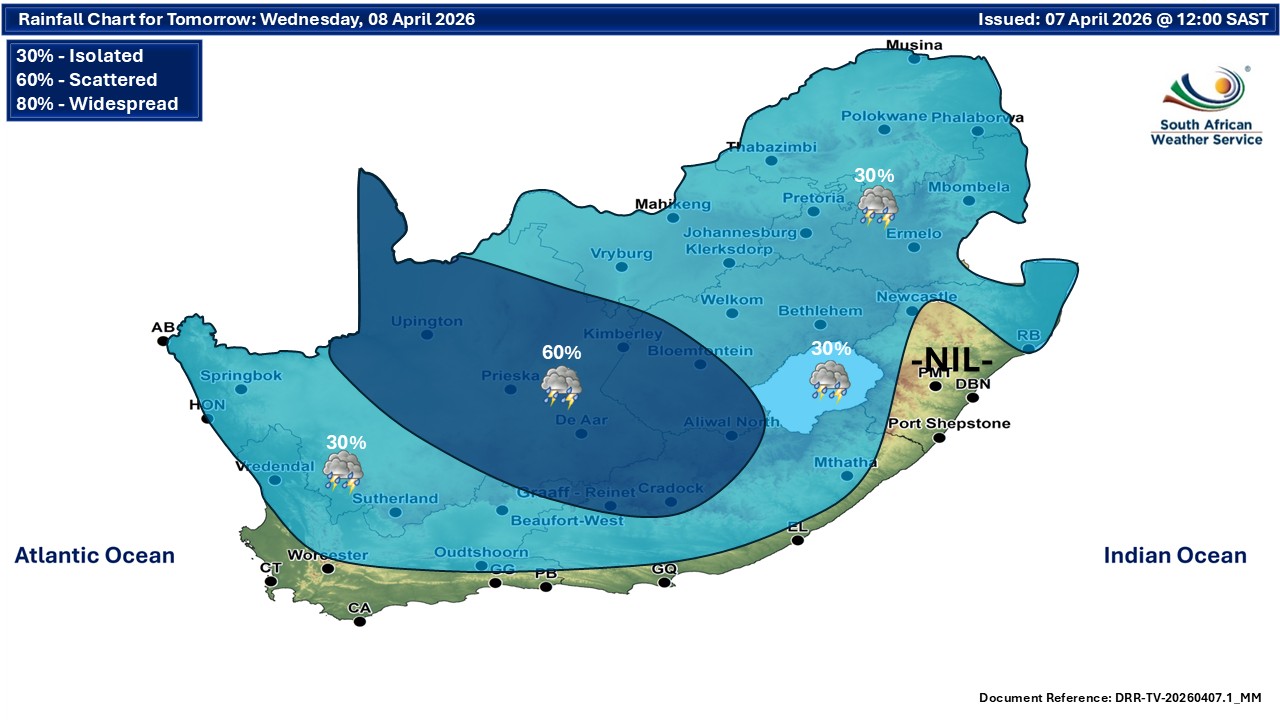 Yellow level 2 storm warning issued for Gauteng